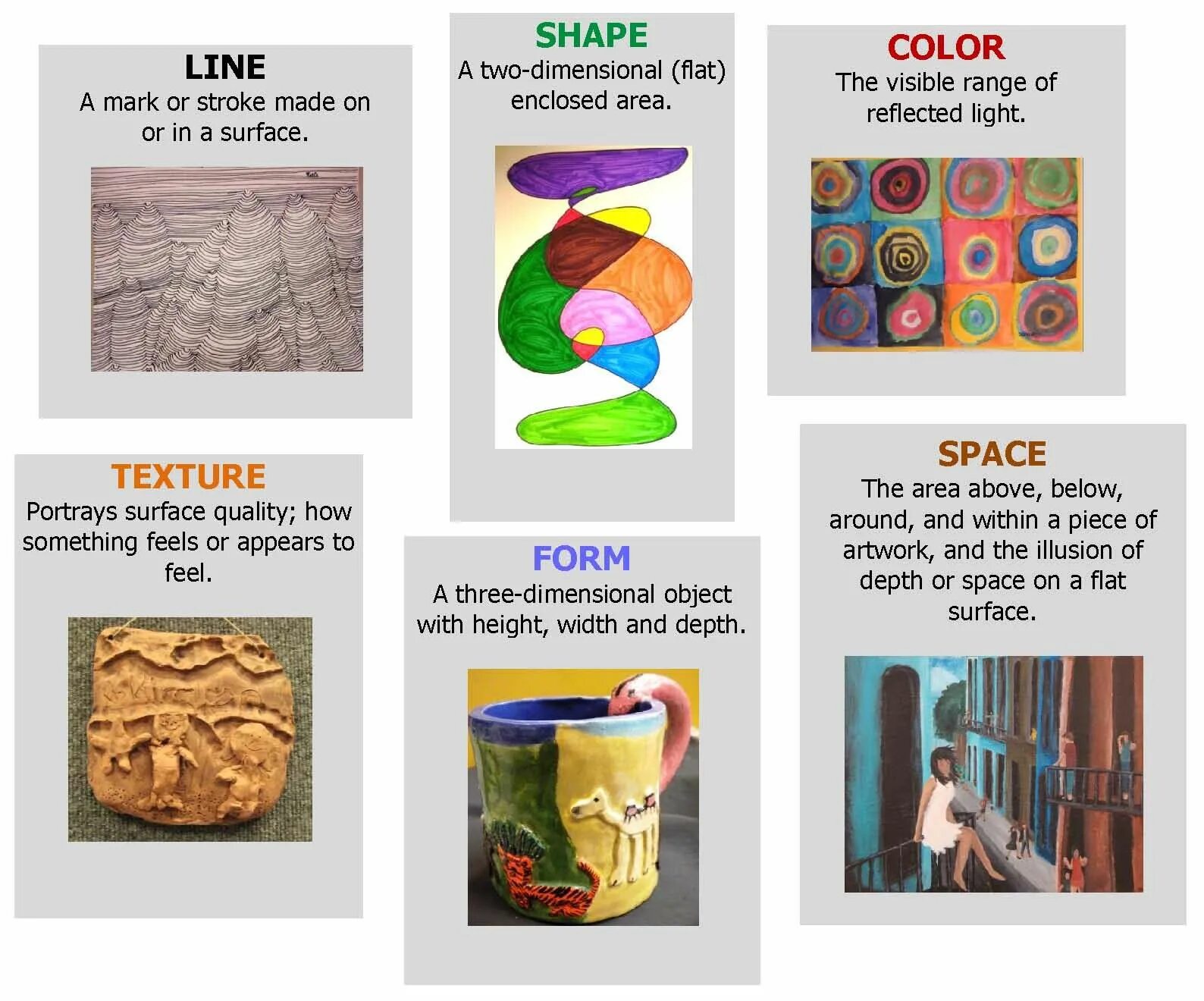 Elements of art. Seven elements of art. different forms of art. 7 elements of art.