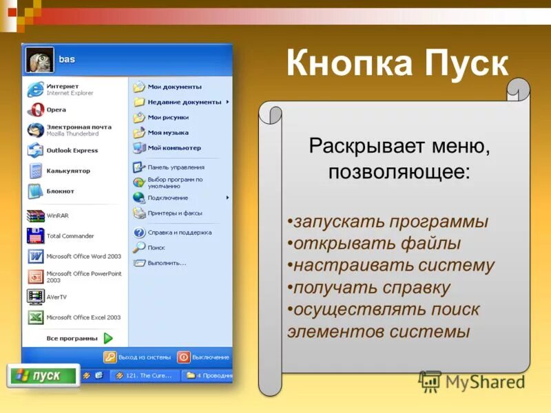 Кнопка пуск. Пуск на компьютере. Кнопка пуск операционной системы Windows. Кнопка пуск Назначение в информатике. Меню главного входа