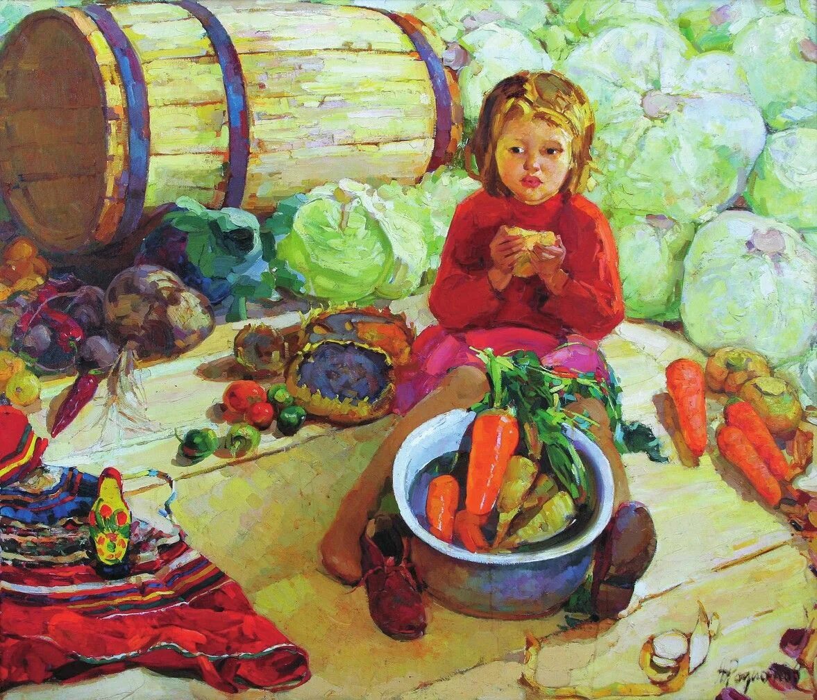 Рожаницы богини славян. Дары истоков. Корзина с грибами и цветами. Картина дар. Александра родионова художник.