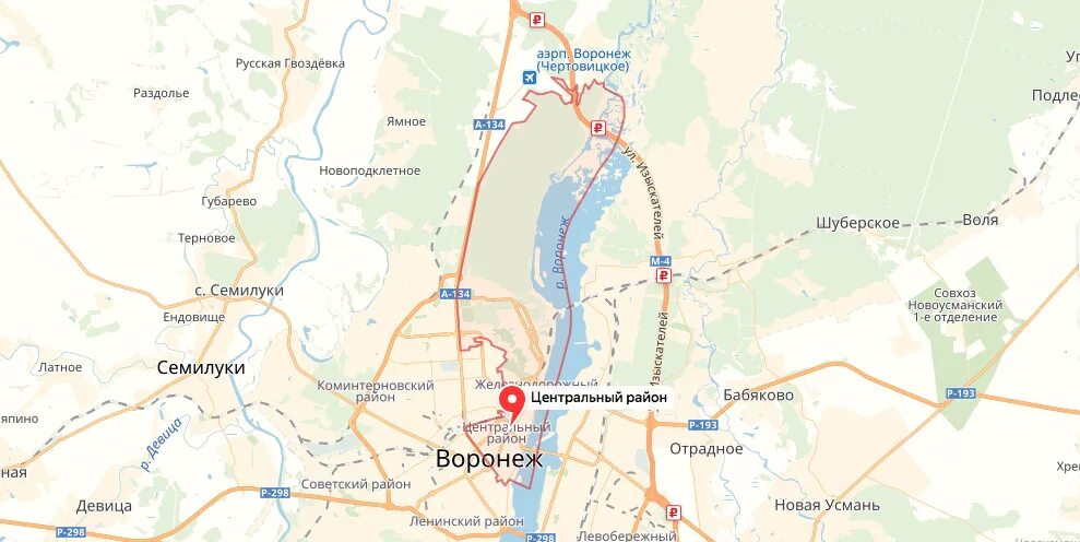Воронежская область как добраться