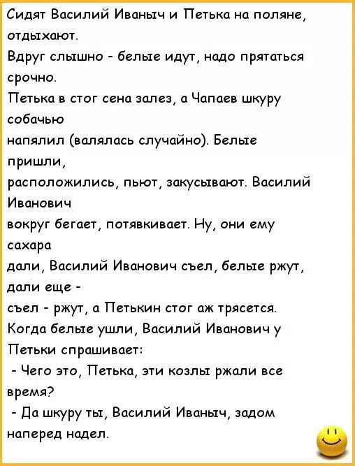 Анекдот про Василия Иваныча. Чапаев анекдоты. Анекдоты про Василия Иваныча и Петьку.