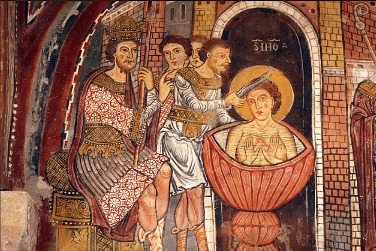Романская фресковая живопись. Романская живопись средневековья. Фрески церкви Сан Исидоро в Леоне, 12 век.