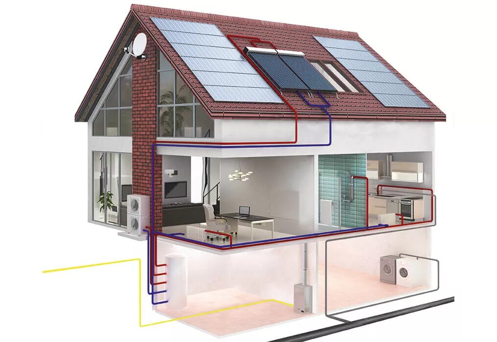 Энергосберегающие технологии отопление. Отопление солнечными батареями в частном доме. Энергоэффективный дом проекты. Солнечные батареи в экодоме. Энергосберегающие отопительные котлы