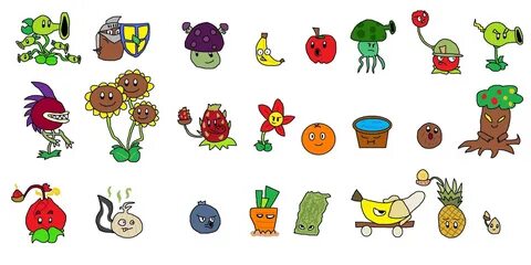 Нарисовать растения из игры