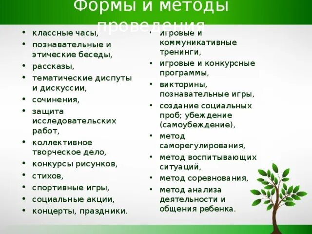 Методы проведения классного часа. Формы и методы классного часа. Методы и приемы классного часа. Приемы работы на классном часе.