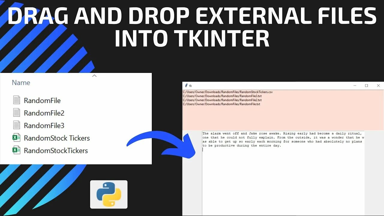 Drag to install. Tkinter drag and drop. filedialog python tkinter. askopenfilename. pygubu python.
