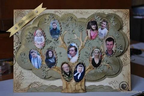 Открытка семья своими руками
