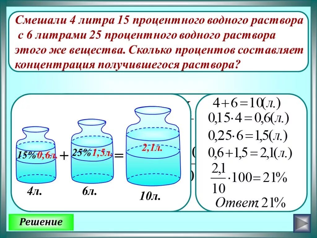 Задачи на тему смеси. Задачи на смеси и сплавы. задачи с литрами. способы решения задач на смеси и сплавы. задачи егэ на растворы и смеси.
