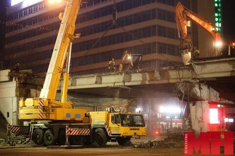 Обрушение путепровода в смоленске