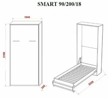 Подъемные кровати размеры