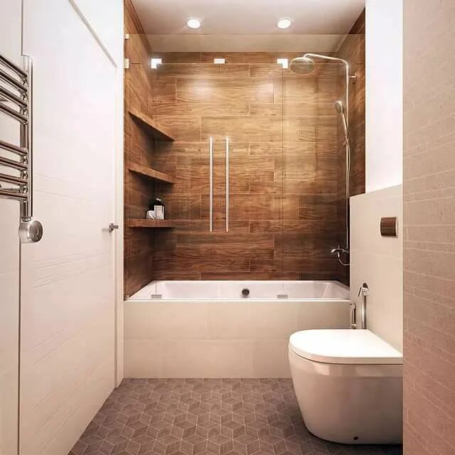 Интересный дизайн ванной комнаты. Banheiros modernos, Decoração banheiro, Decora