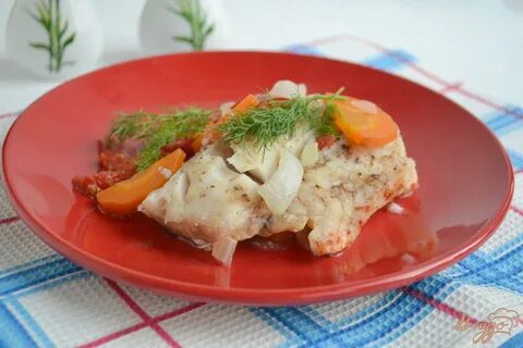 Хек с овощами