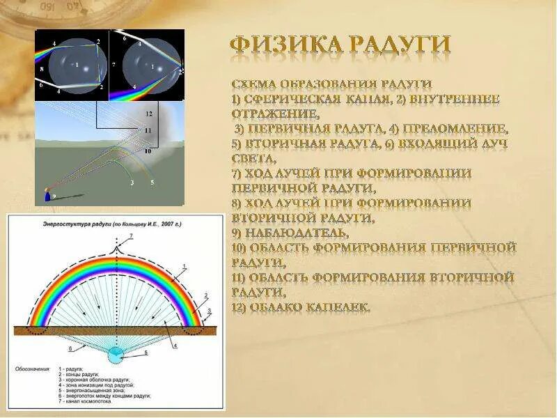 Явление с точки зрения физики. Радуга физика. Образование первичной радуги. Явление радуги с точки зрения физики. Схема образования радуги.