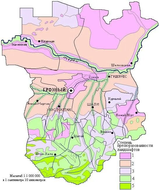 Зоны чеченская республика