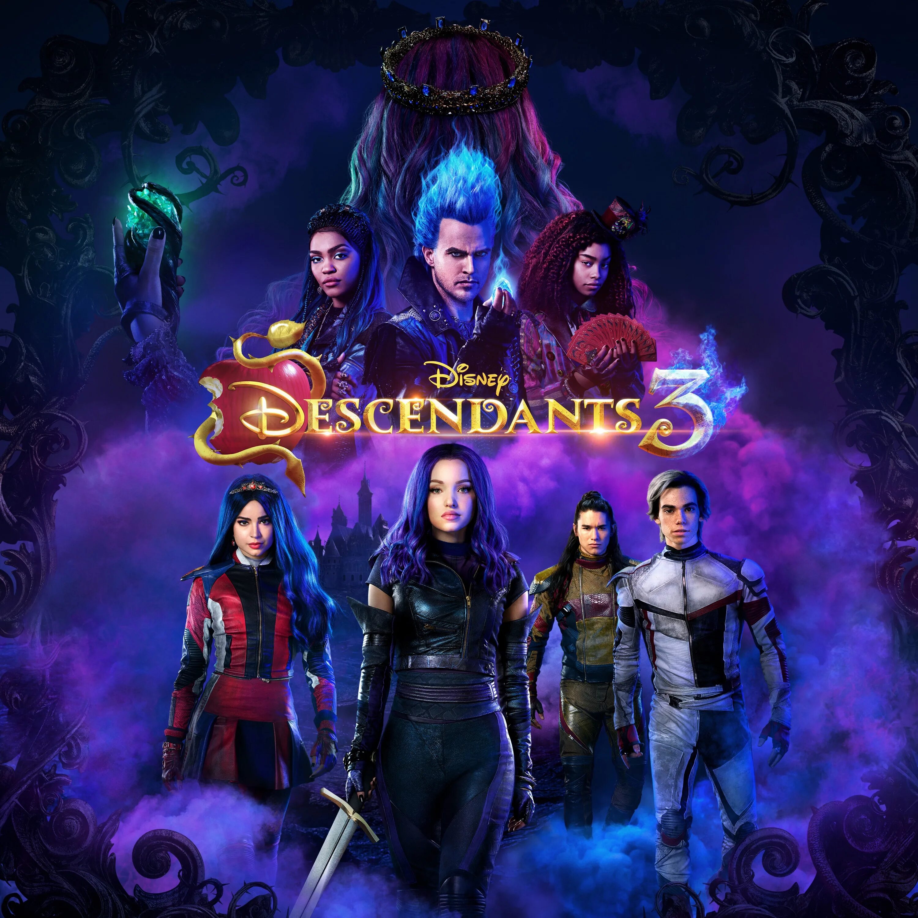 Наследники 3 песни. Наследники descendants 3. фильм наследники 1 обложка. наследники 3 дисней постер. наследники дисней обложка фильма.