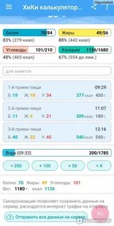 Подсчета калорий хики