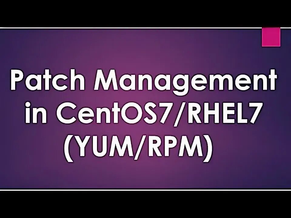 Patch management