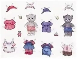 Бумажные коты с одеждой распечатать. Бумажная кошечка с одеждой. бумажные котята с одеждой. бумажная кошка с одеждой. котики из бумаги с одеждой.
