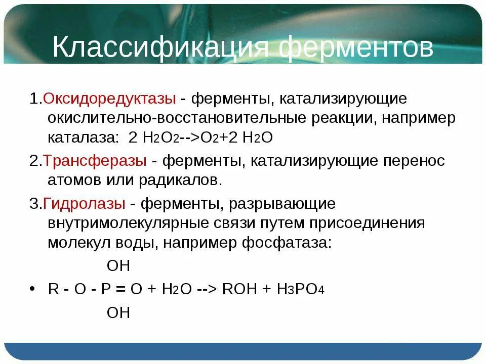 Химическая реакция катализируемая ферментом