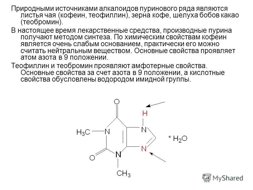 кислотные свойства пурина