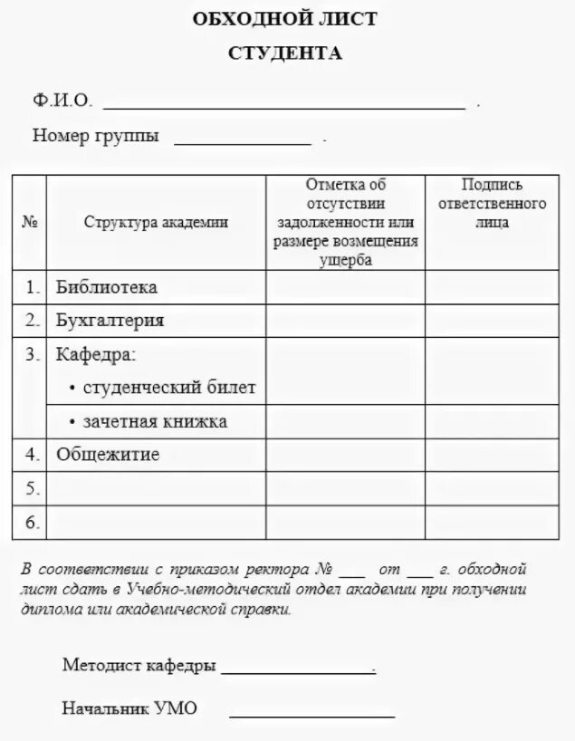 Обходная при увольнении образец. Обходной лист при отчислении из колледжа образец. Обходной лист выпускника колледжа. Обходной лист студента выпускника колледжа. Обходной лист при отчислении студента из универа.