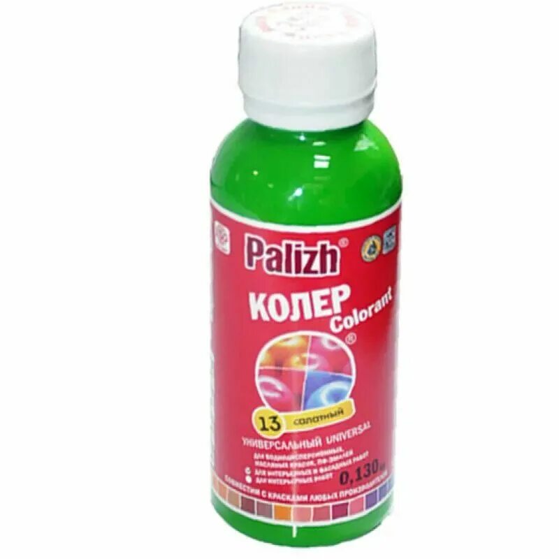 колер "palizh" №13. колер dali олива 0,25 л. колер универсальный №24 зеленый 450 мл (4/24) "krafor". колеровочная пастауниверчал палитрв. колер палиж 100 мл 13/1 салатный.