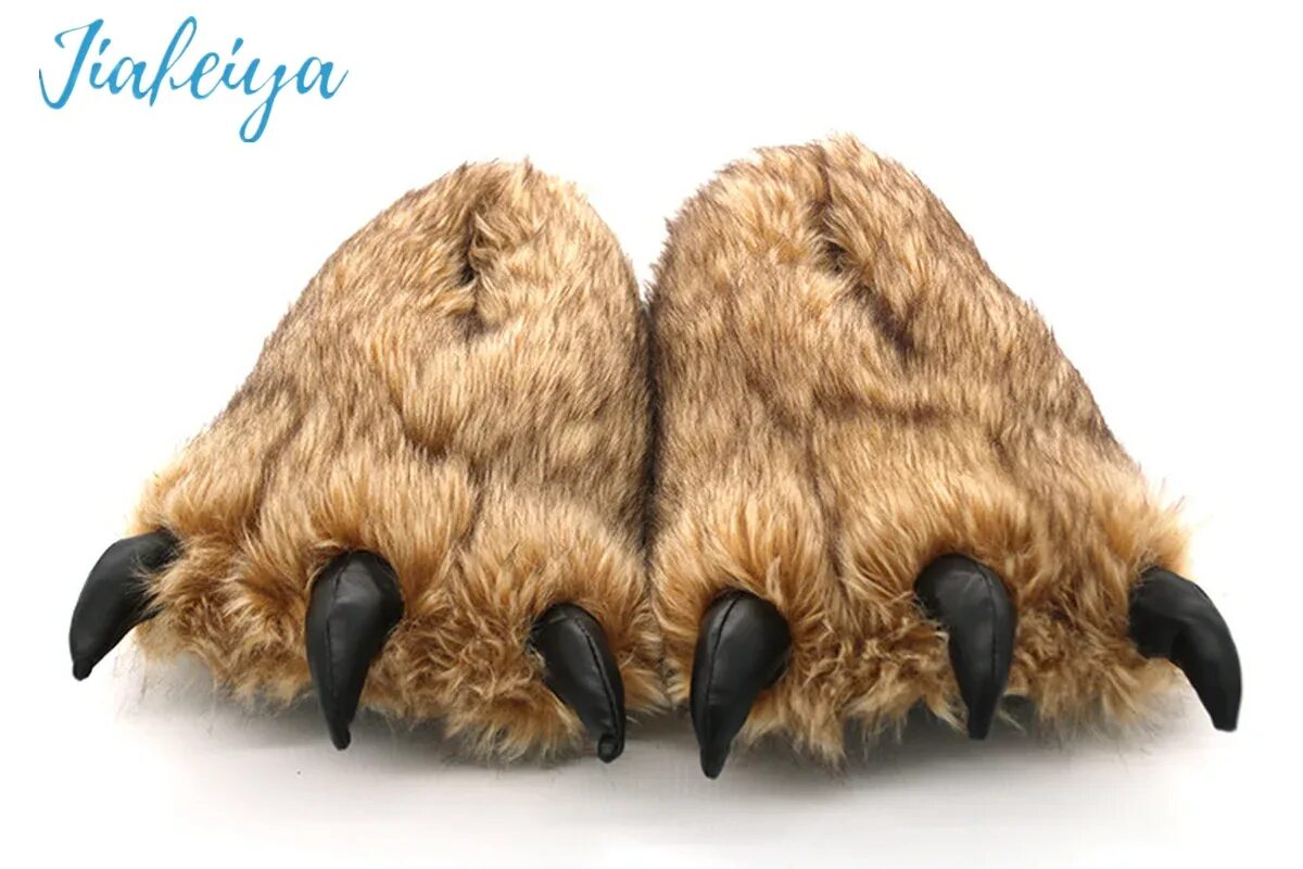 Мягкие тапочки с когтями. Тапки лапы с когтями. Тапки лапки. Тапочки лапы медведя. Большие тапочки лапы.