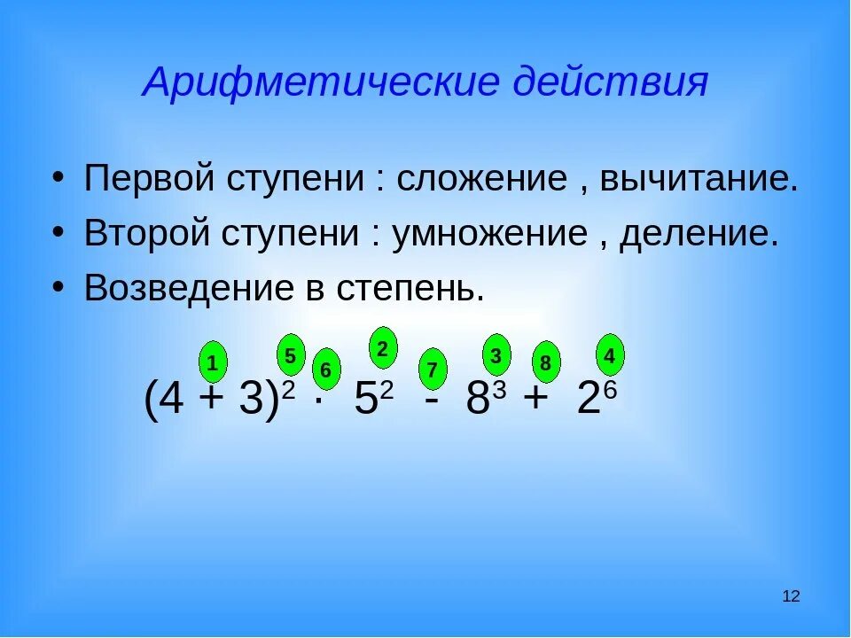 Действия первой ступени в математике. Действия 1 и 2 ступени в математике. Выполнение арифметических действий. Действия первой и второй ступени.