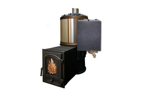 Дровяная печь для бани с закрытой каменкой