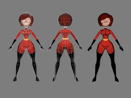 Female skinsuit elastigirl animated comic