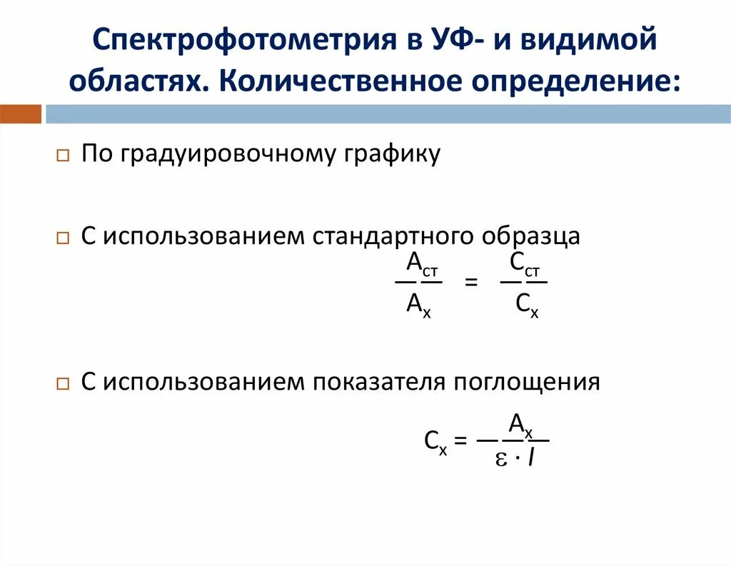 Оптическая плотность спектрофотометра