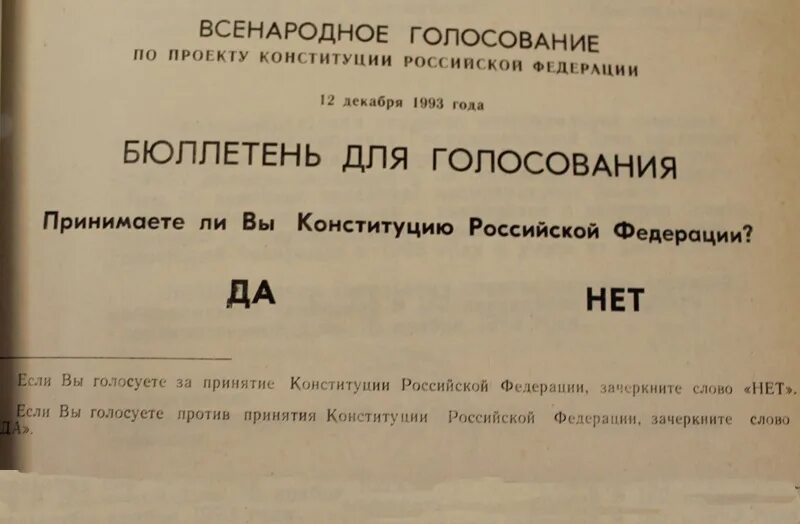 Всенародное голосование по проекту конституции 1993