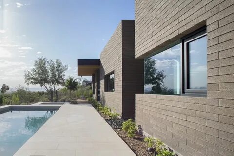 The wall of the house