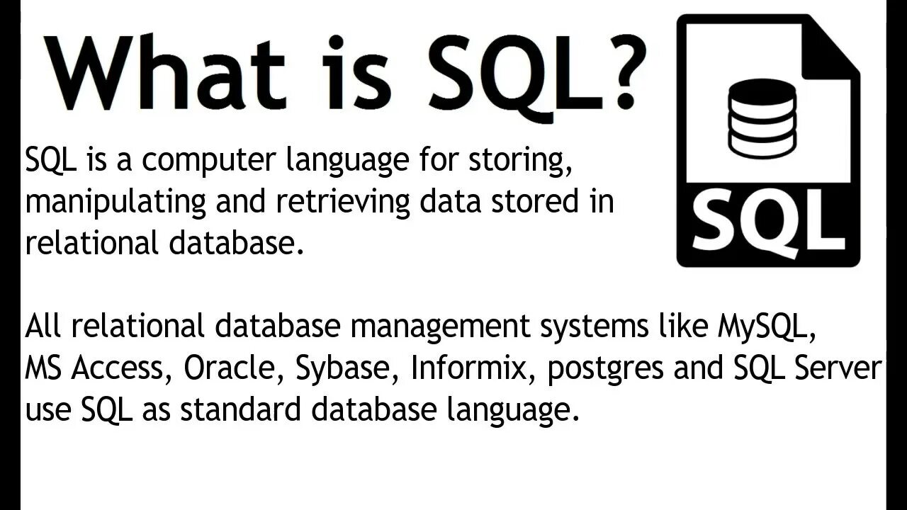 Sql can be used to. Sql. sql quicksheet. sql what can it do.