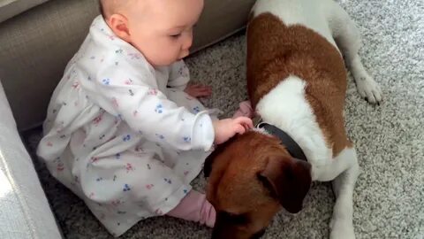 My sister by a dog