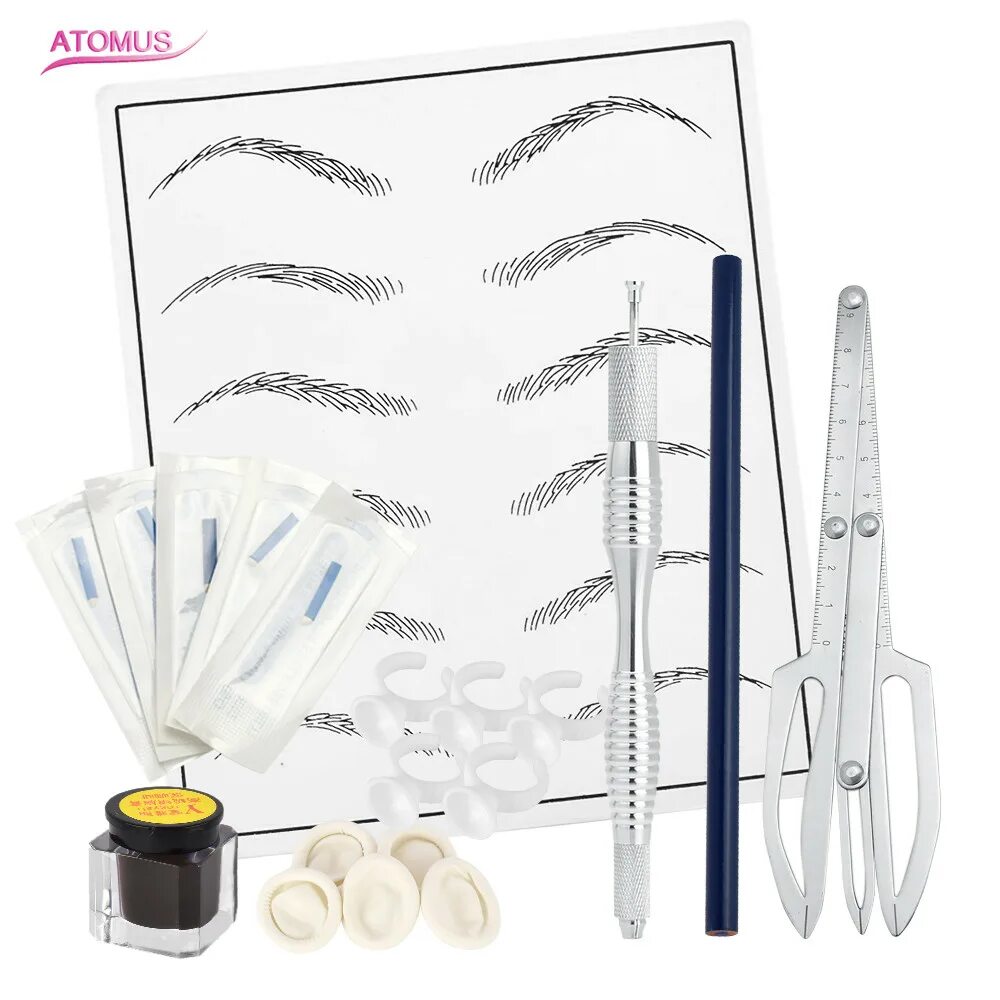 Набор для перманентного макияжа бровей Microblading Semi Permanent Eyebrow Tattoo Pen Makeup Tool #bestmakeuptools in 2