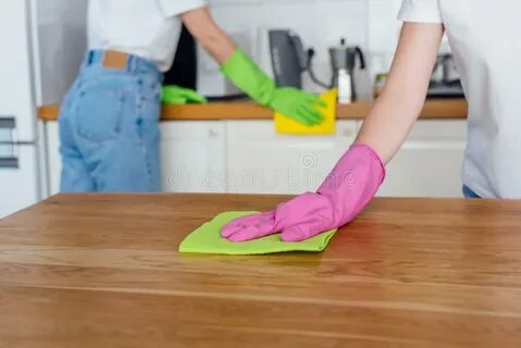 My sister is cleaning