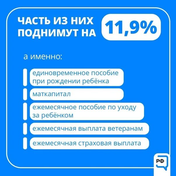 Какие выплаты проиндексированы