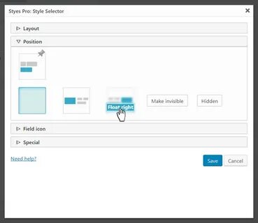 Shows selector