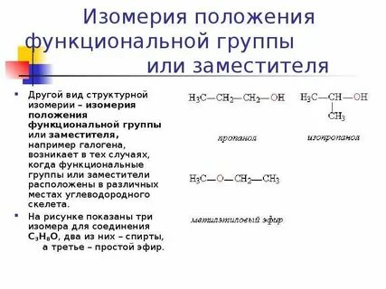 Виды изомерии характерные для альдегидов