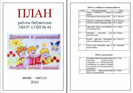 2024 планы детских библиотек