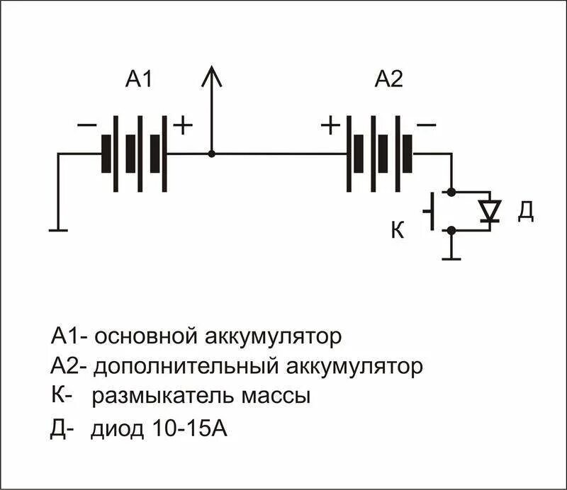 Подключение дополнительного АКБ через диод. Второй АКБ через диод. Соединение аккумуляторов через диоды. Соединение дополнительного аккумуляторов через диоды. Подключение через диод