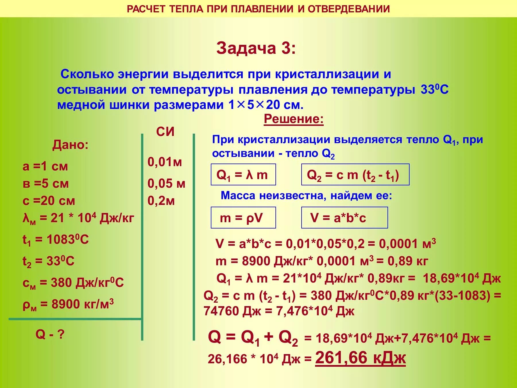 В результате соударения выделилось количество теплоты