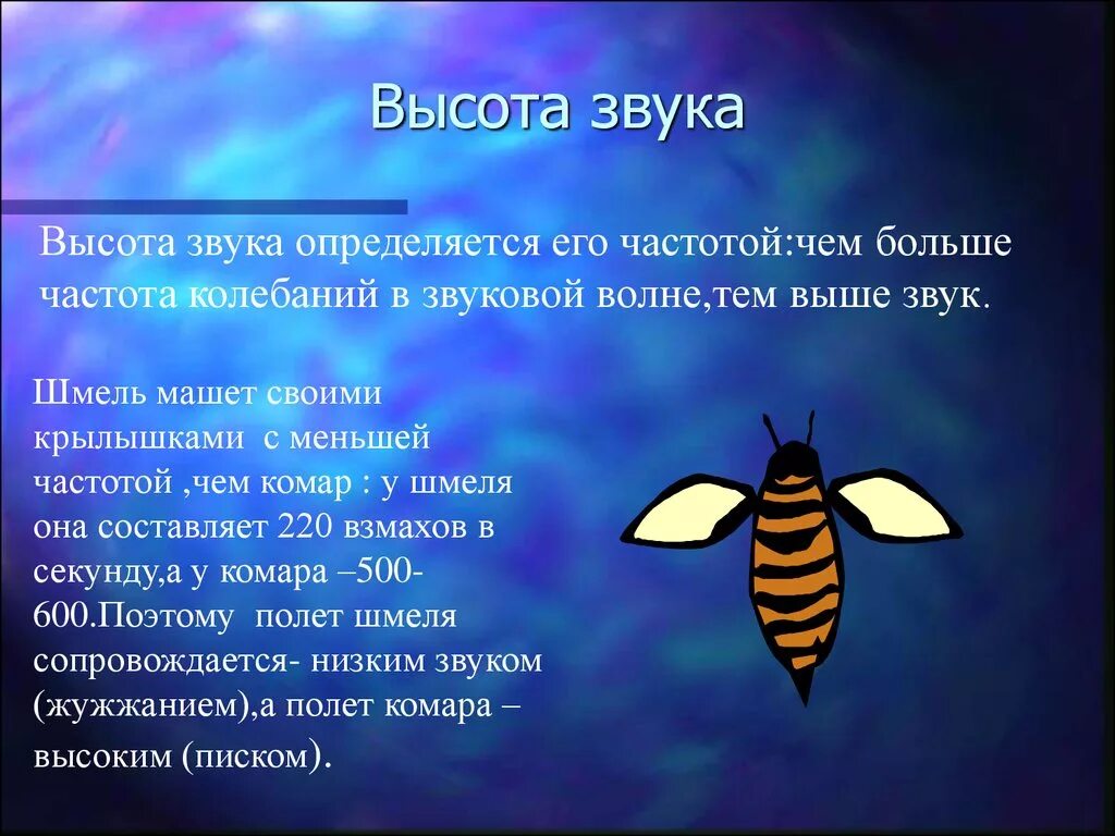 Частота взмаха крыльев шмеля. Высота звука. Как называется высота звука. Высота звука примеры. Громкость и высота звука.