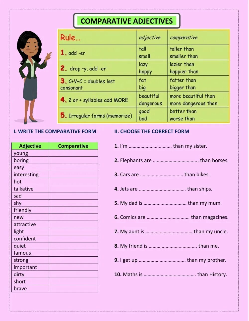 Comparisons for kids. Worksheets прилагательных. Comparison of adjectives. Comparative прилагательные. Задания на Comparative and Superlative adjectives.