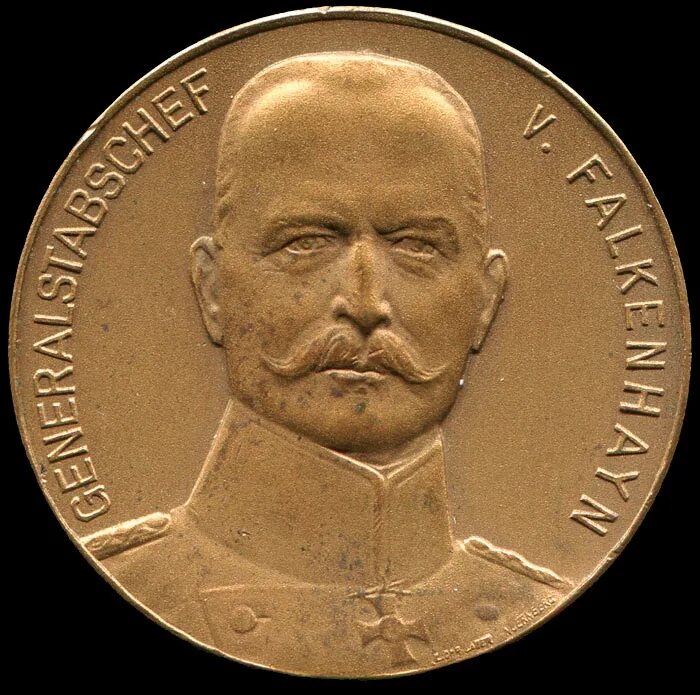 Фалькенгайн. Эрих фон Фалькенхайн. Монета с лицом. Германия 1800-1932.