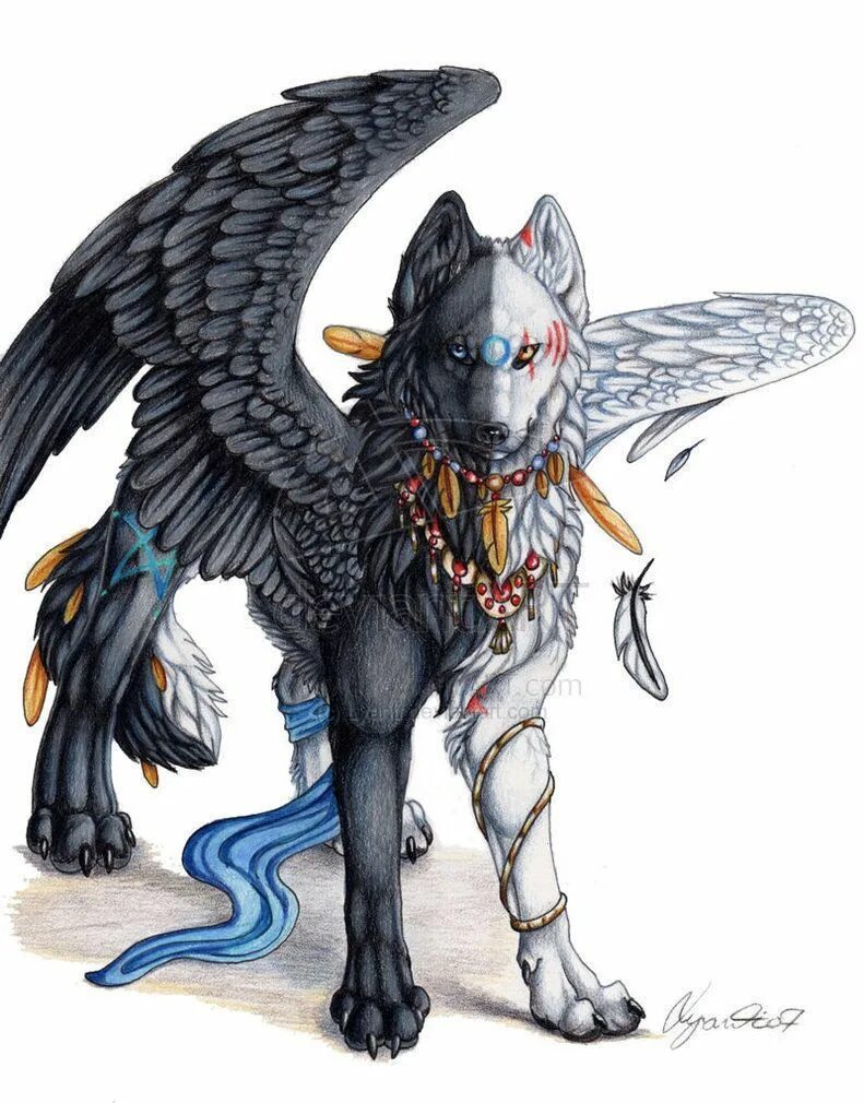 Крылатая собака. Симуран крылатый волк. Крылатый волк Семаргл. Симуран демон. Симуран Славянская мифология.