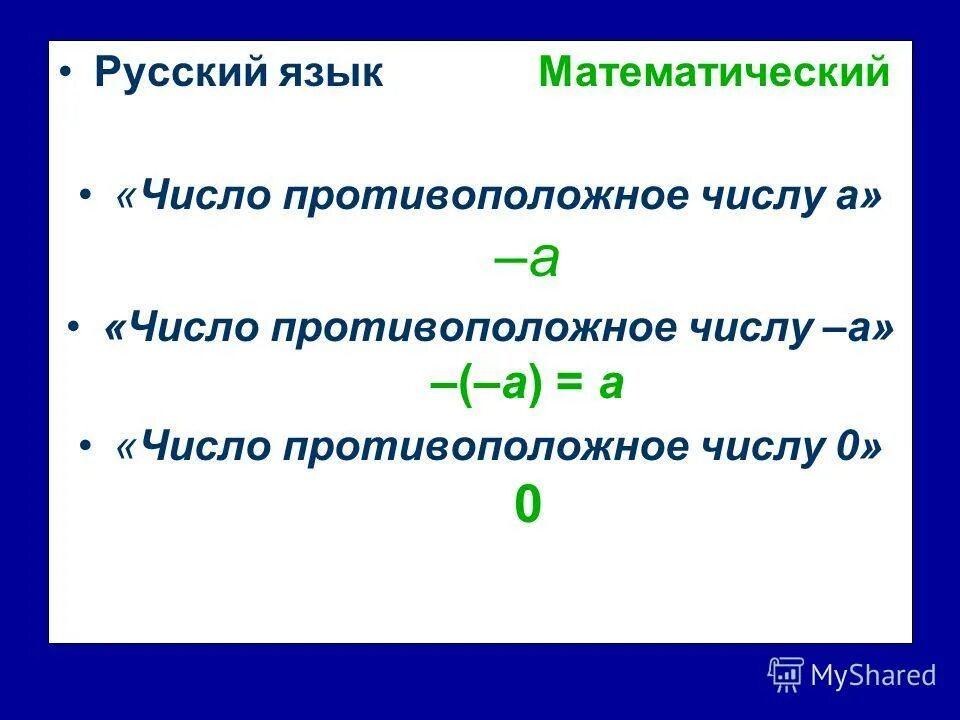 Луч противоположный числа. Противоположные и взаимообратные числа. Противоположные числа примеры. Математический язык. Число противоположное самому.