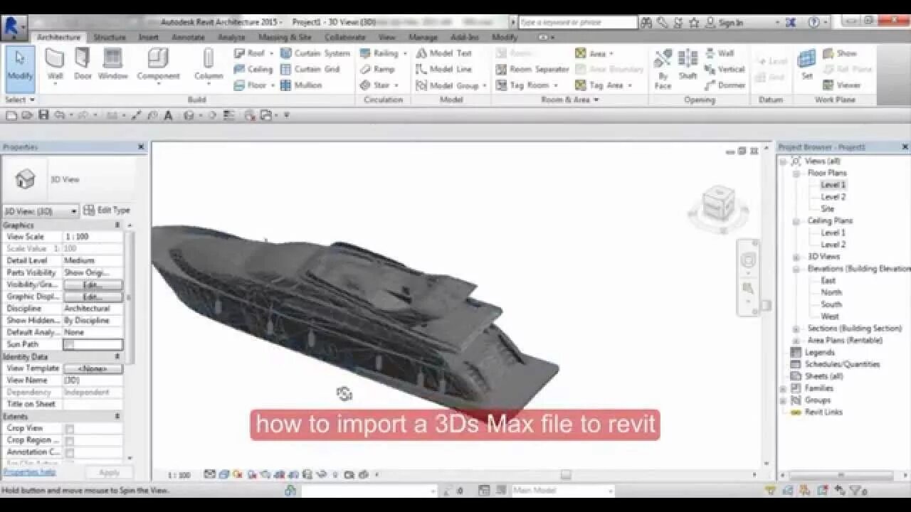 Как импортировать в 3ds. 3ds max и revit. из ревита в 3д макс. импорт в revit.