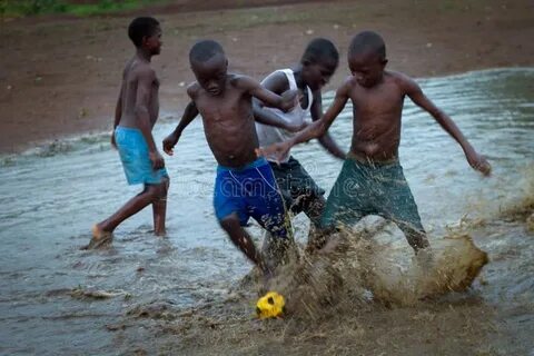 They playing in the river